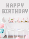 Фольгированные воздушные шары-надпись Happy Birthday серебряные буквы 40 см  (B482023) B482023 фото 2