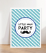 Постер для украшения дня рождения мальчика "Little Man Party" 2 размера (0541) 0541 (A3) фото 1