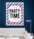 Постер для американської вечірки "PARTY TIME" 2 розміри (039001) 039001 фото 1
