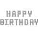 Фольговані повітряні кулі-напис Happy Birthday срібні літери 40 см (B482023) B482023 фото 1