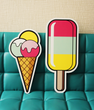 Декорации из пластика "Мороженое" 2 шт (04000)