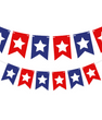 Гірлянда з прапорців для американської вечірки "Stars" 12 прапорців (01292) 01292 фото
