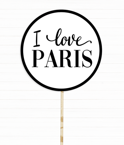 Табличка для фотосесії "I love Paris" (03390) 03390 фото