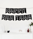 Новогодняя гирлянда из флажков "Happy New Year" черно-белая (N-103) N-103 фото 1