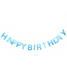 Паперова гірлянда з глітерними літерами "Happy Birthday" блакитна (M40159) M40159 фото 1
