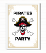 Постер для піратської вечірки "PIRATES PARTY" 2 розміри (02830) 02830 (А4) фото 3