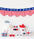 Гірлянда з прапорців для американської вечірки "Америка" 12 прапорців (05012) 05012 (1) фото 1