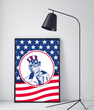 Постер для американской вечеринки "Uncle Sam" 2 размера (03141)
