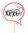 Табличка для фотосессии на День Влюбленных "XOXO" (VD-67)