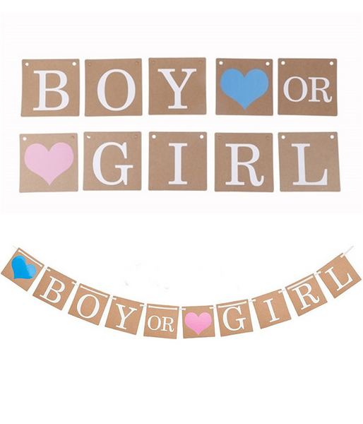 Бумажная гирлянда "BOY OR GIRL" 2020-225 фото