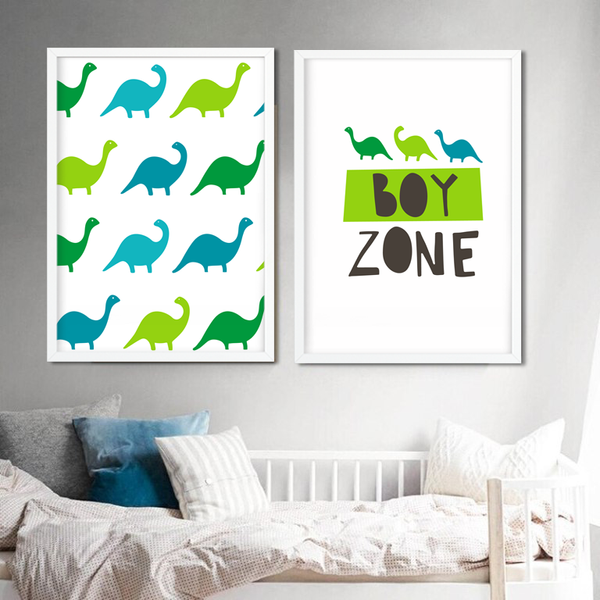 Набір із двох постерів для дитячої кімнати "BOY ZONE" (2 розміри) 01793 фото