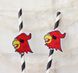 Бумажные трубочки с попугаем для пиратской вечеринки 10 шт (02615) 02615 фото 4