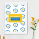 Креативный постер для дома с яичницей "Вітаємо з Великоднем" 2 размера (04912) 04912 фото 1