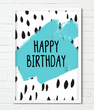 Стильний декор постер для прикраси дня народження "Happy Birthday!" 2 розміри (02097)