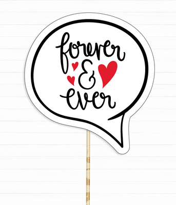 Свадебная фотобутафория - табличка для фотосессии Forever & Ever (06137) 06137 фото