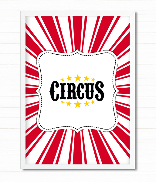 Постер для свята у стилі цирк "Circus" 2 розміри без рамки (A59) A59 фото