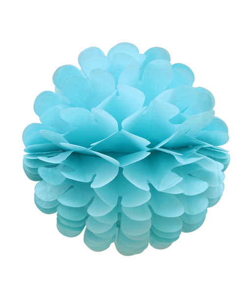 Бумажний шарик-помпон блакитний 30 см. 020025_R34 фото