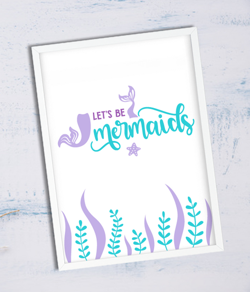 Постер для прикраси свята "Let's be Mermaids" 2 розміри (M087) M087 фото