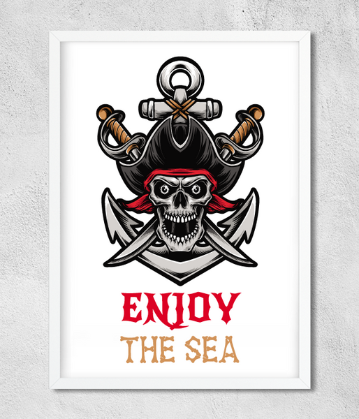 Постер для піратської вечірки "Enjoy the sea" 2 розміри (02377) 02377 (A3) фото