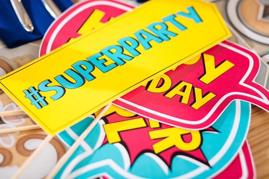 Табличка для фотосессии "#SUPERPARTY" (090145) 090145 фото