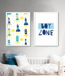 Набір із двох постерів для дитячої кімнати "BOY ZONE" 2 розміри (01794)