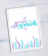 Постер для украшения праздника "Let's be Mermaids" 2 размера (M087)