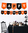 Гирлянда из флажков на Хэллоуин "Happy Halloween" 14 флажков (H77210)