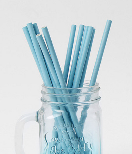 Паперові трубочки "Blue" (10 шт.) straws-16 фото