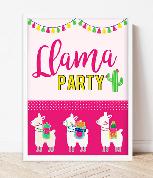 Постер для прикраси свята "Llama Party" 2 розміри (M0810) M0810 фото