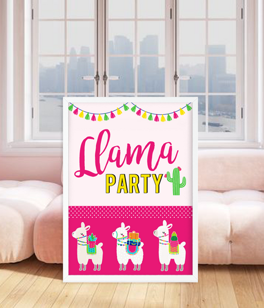 Постер для украшения праздника "Llama Party" 2 размера (M0810) M0810 фото