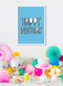 Постер "Happy Birthday!" голубой 2 размера без рамки (02103) 02103 (A3) фото 3