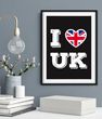 Постер для британской вечеринки "I LOVE UK" 2 размера (L-206)
