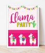 Постер для прикраси свята "Llama Party" 2 розміри (M0810)