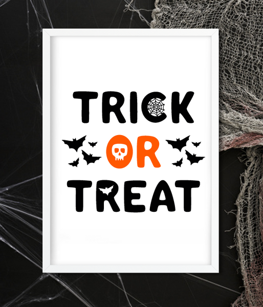 Постер на Хэллоуин "TRICK OR TREAT" 2 размера (T1) T1 (A3) фото