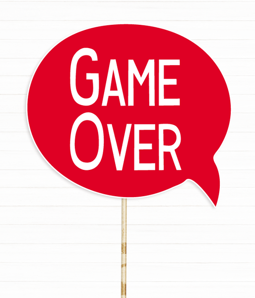 Табличка для фотосессии "GAME OVER" (0569) 0569 фото