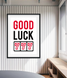 Постер для вечеринки в стиле казино "Good Luck" 2 размера (CA4021) CA4021 фото 1