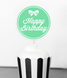 Топперы для капкейков "Happy Birthday" разноцветные 10 шт (02357) 02357 фото 2