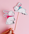 Набір топерів на Великдень Парочка кроликів 2 шт (04902)