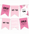Бумажная гирлянда "Girls Party" 12 флажков (02312) 02312 фото