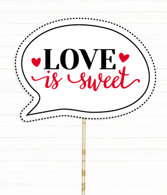 Табличка для весільної фотосесії "Love is sweet" (02016) 02016 фото