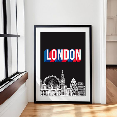 Постер для британской вечеринки "LONDON" 2 размера (L-212) L-212 фото