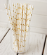 Бумажные трубочки "Gold white stars" (10 шт.) straws-15 фото 3