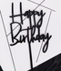 Топпер для торта "Happy birthday" черный (T-1134) T-1134 фото 1