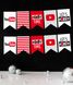 Паперова гірлянда "YouTube Party" 12 прапорців (Y51) Y51 фото 3