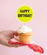 Топперы для капкейков "Happy Birthday" желтые 10 шт (03097) 03097 фото 3
