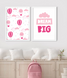 Набір із двох постерів для дитячої кімнати дівчинки "DREAM BIG" 2 розміри (01798) 01798 фото 1