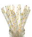 Бумажные трубочки "Gold white stars" (10 шт.) straws-15 фото 4