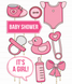 Набір фотобутафорії для baby shower "Girl" 10 шт (02359) 02359 фото 1