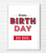 Декор-постер с креативной надписью "Happy Birthday" 2 размера (02101) 02101 (A3) фото 1