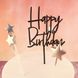 Топпер для торта "Happy birthday" черный (T-1134) T-1134 фото 2